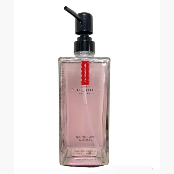 NEW Pecksniffs Raindrops & Roses Glass Bottle Hand Wash 16.9 fl oz - Picture 1 of 4